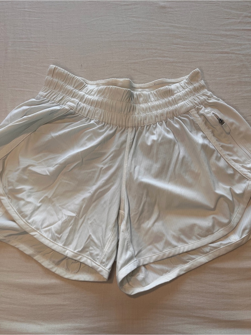 lululemon athletica White Women's Athletic Shorts with Elastic Waistband